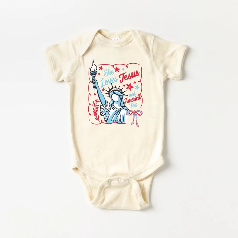 She Loves Jesus and America Too Bodysuit
