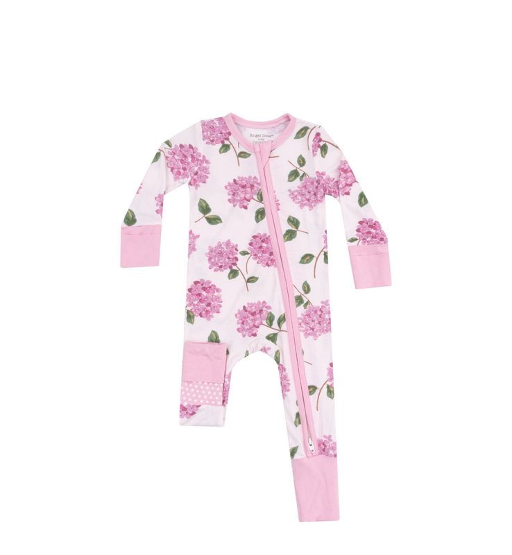 Hydrangeas 2 Way Zipper Romper