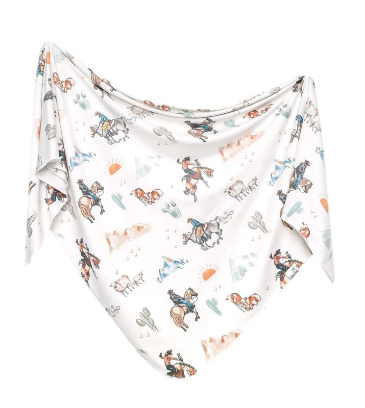 Copper Pearl &quot;Boone&quot; Knit Swaddle Blanket