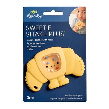Sweetie Shake Plus- Teething + Rattle Toy- Croissant