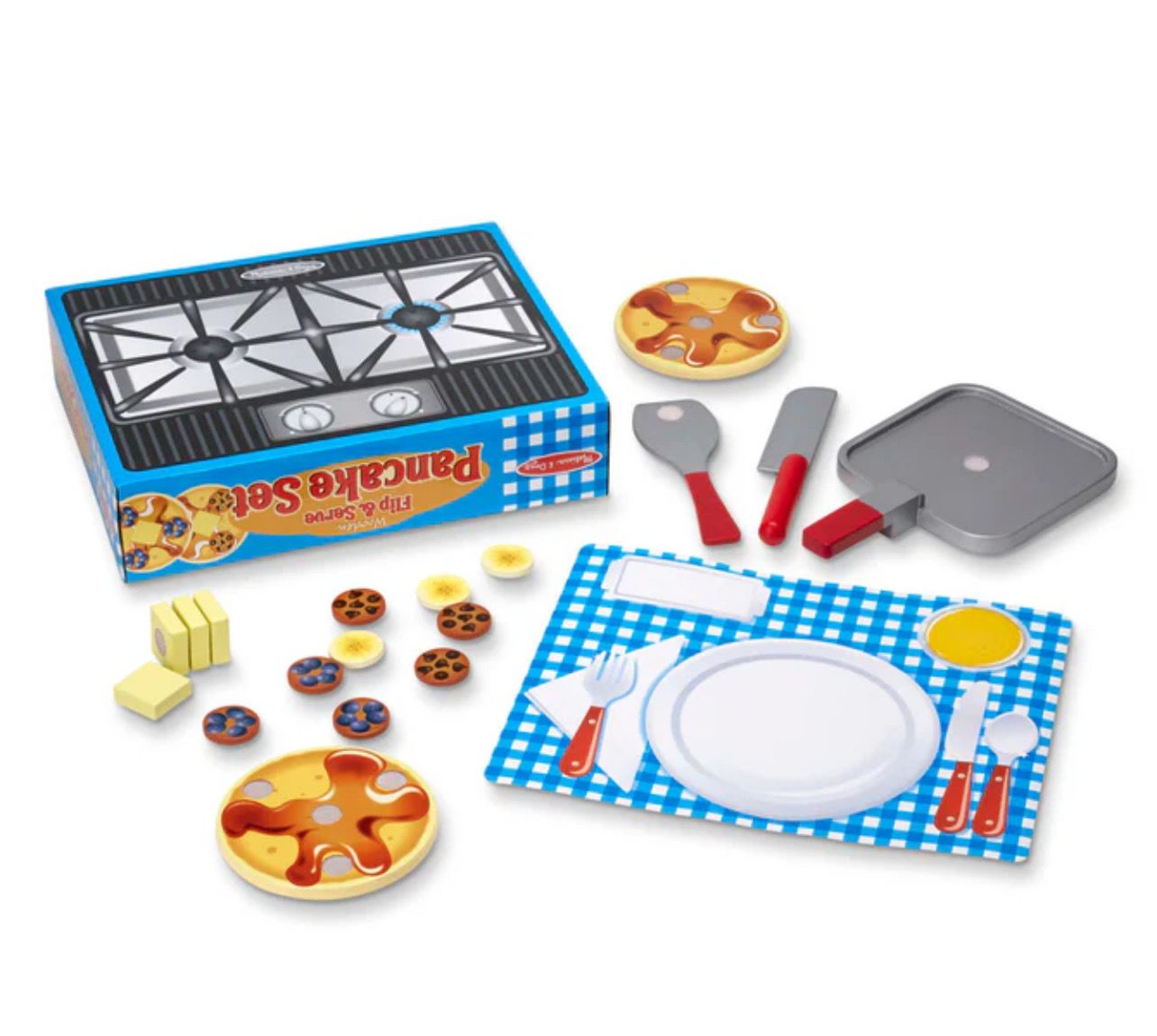 Wooden Flip &amp; Serve Pancake Set
