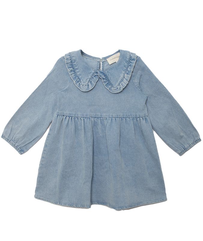 Mabel &amp; Honey Denim Days Ruffle Collar Dress