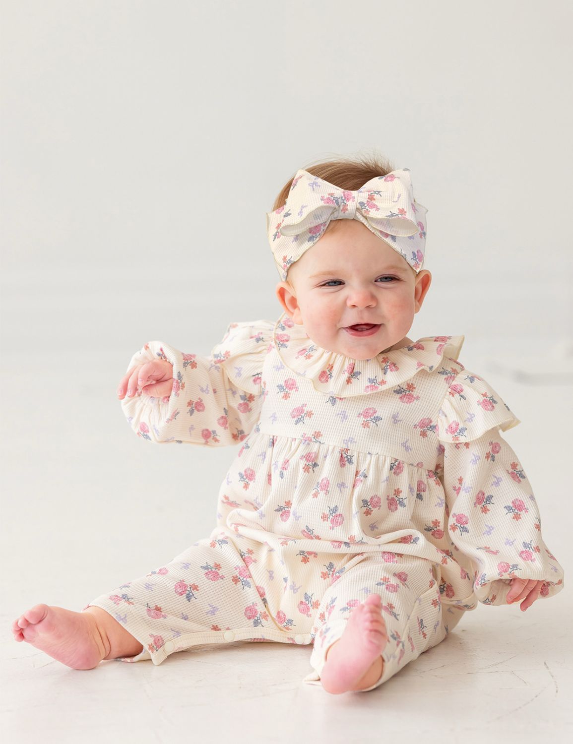 Mabel &amp; Honey Mia Waffle Knit Romper