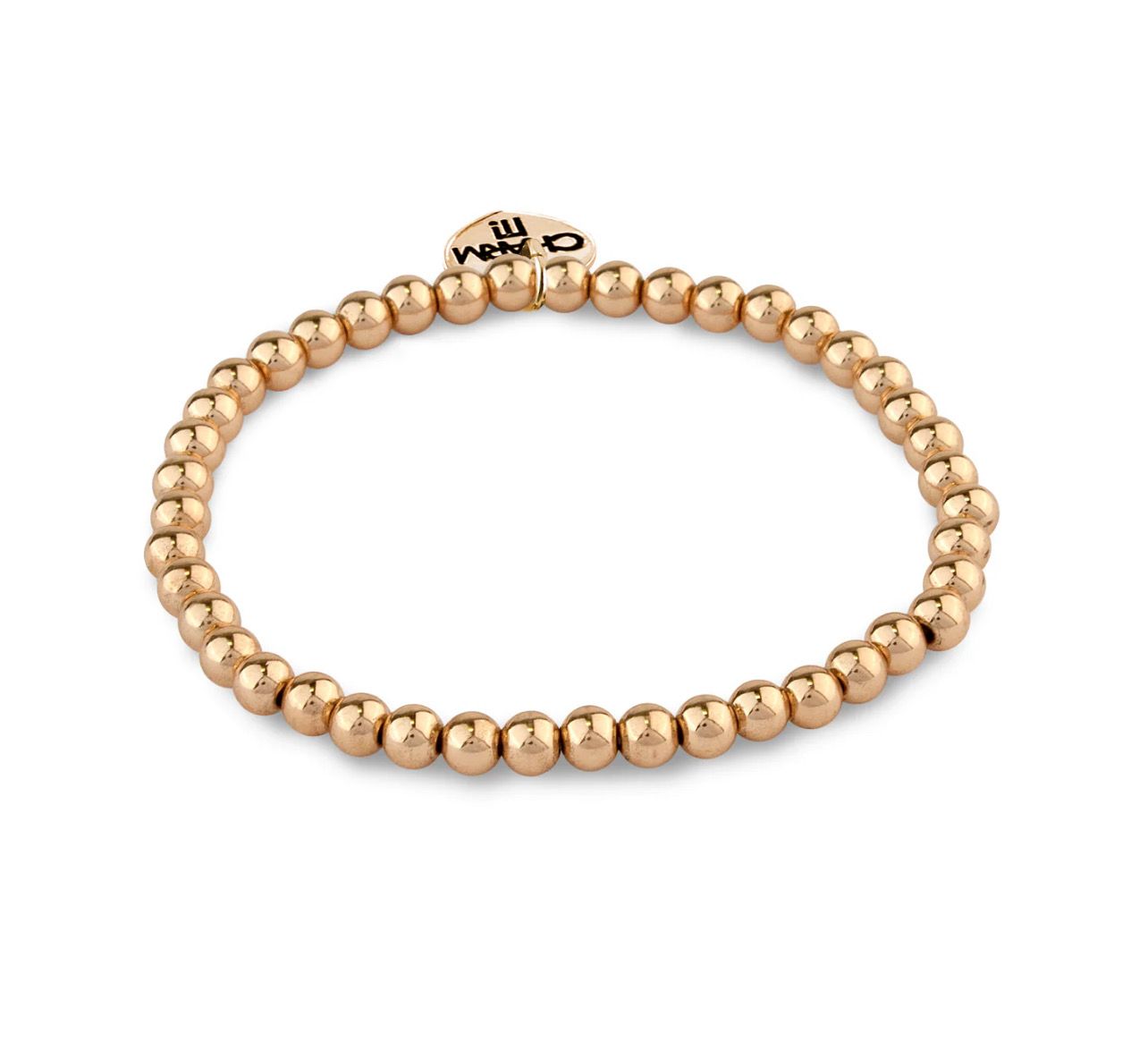 Charm It! Gold Stretch Bead Bracelet