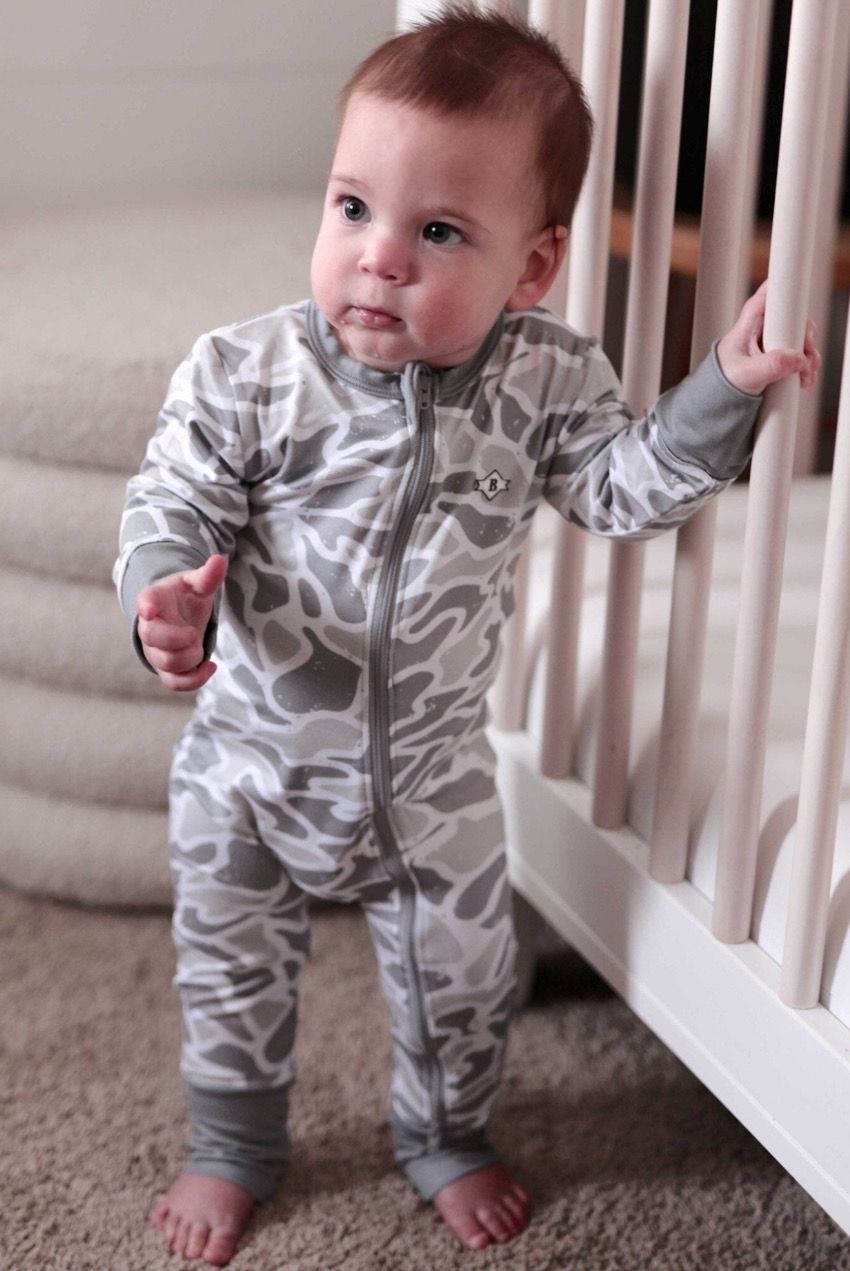 Burlebo Baby Zip Up- White Camo