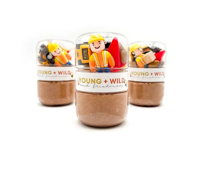 YWF Construction Grab &amp; Go Dough Jar