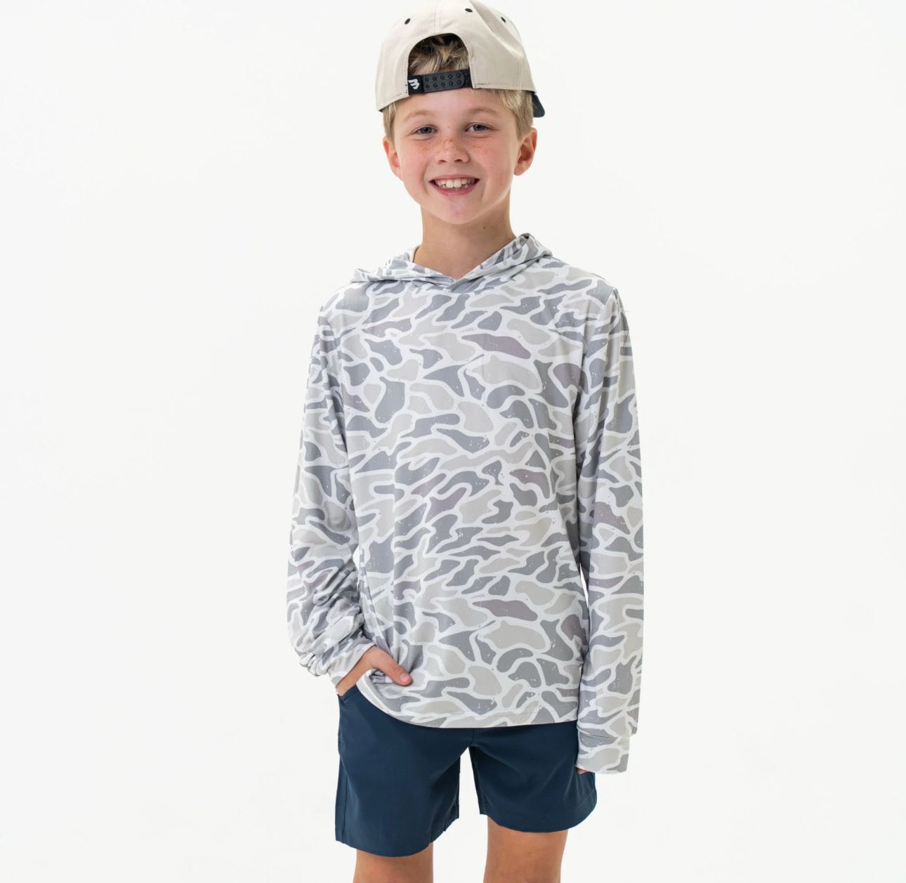 Burlebo Youth Performance Hoodie- White Camo