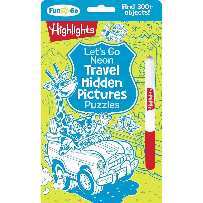 Let's Go Neon Travel Hidden Pictures Puzzles