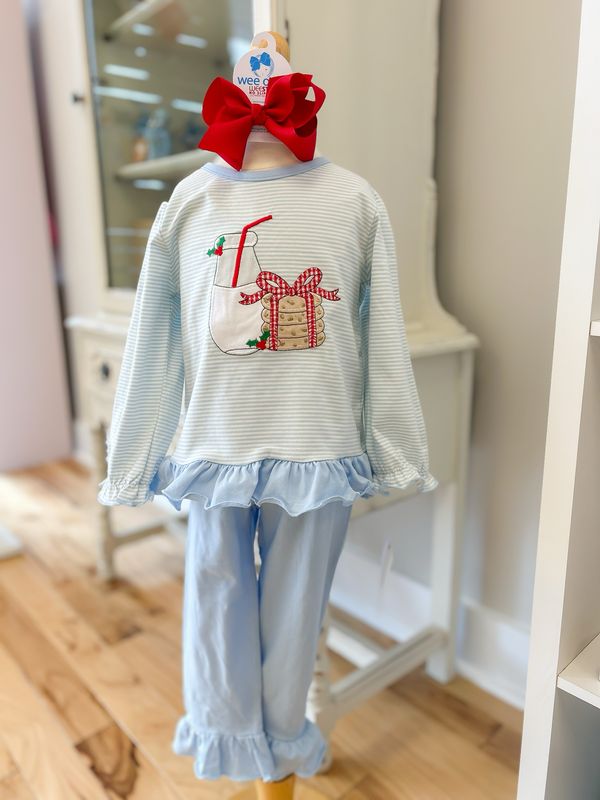 Milk &amp; Cookies Ruffle Pant Set