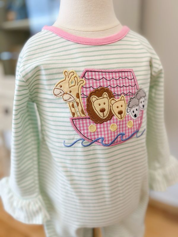 Noah&#39;s Ark Girls Romper