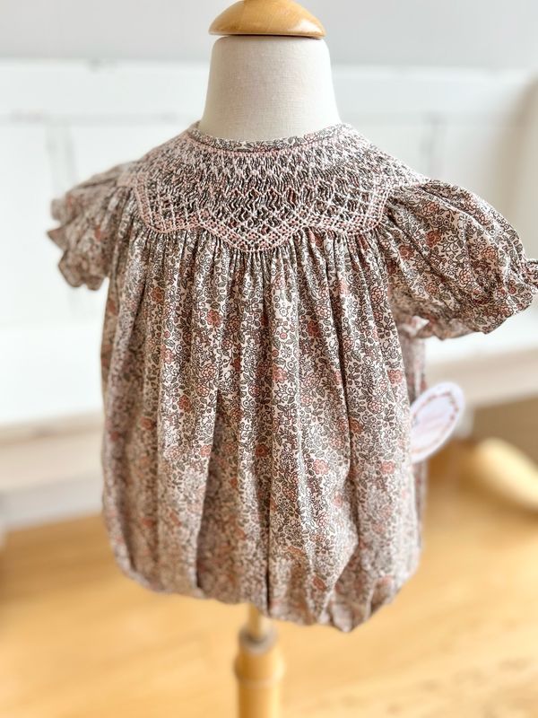 Sabrina Floral Smocked Bubble