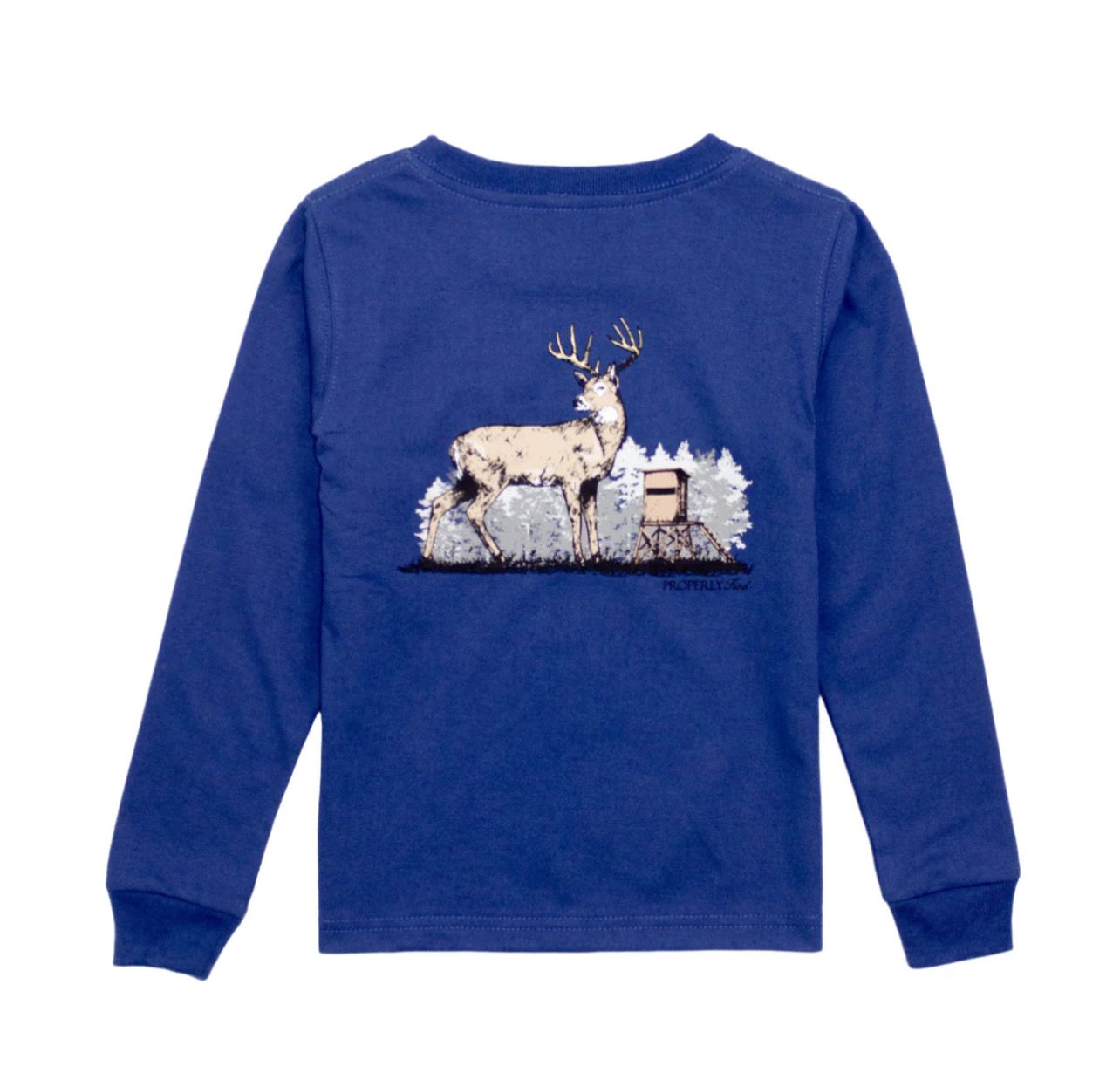 Properly Tied Deer Season L/S- River Blue