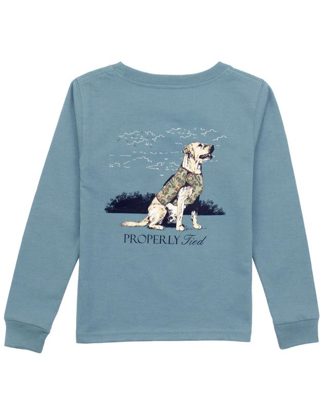 Properly Tied Good Boy L/S- Steel Blue