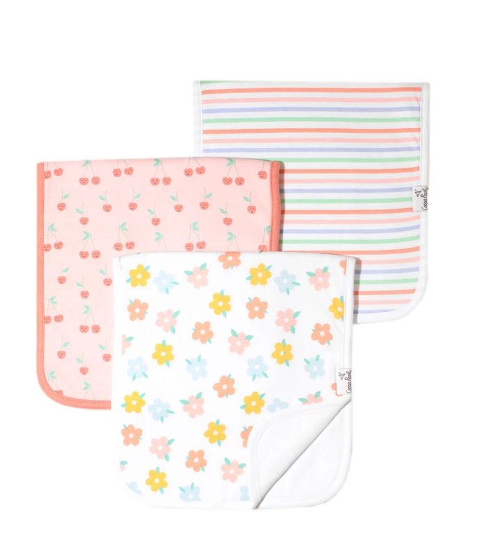 Copper Pearl &quot;Cheery&quot; Burp Cloth Set