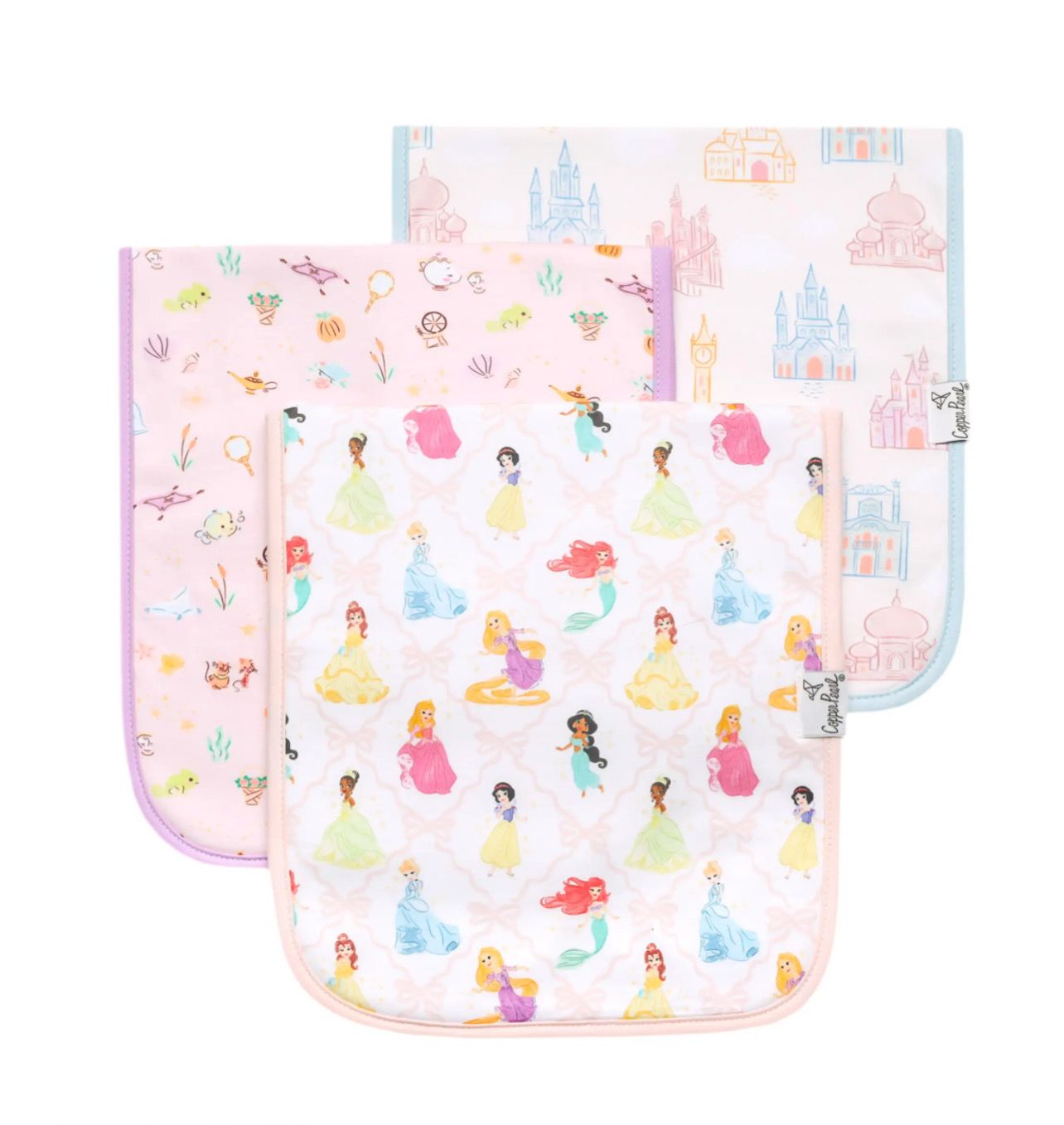 Copper Pearl &quot;Disney Princess&quot; Burp Clothes