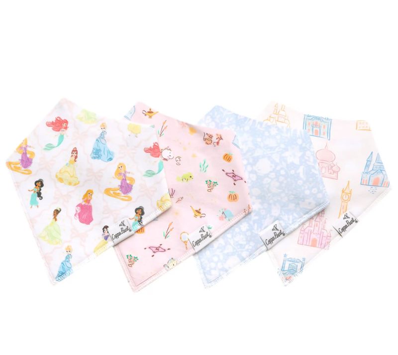 Copper Pearl &quot;Disney Princess&quot; Bandana Bib Set (4 pack)