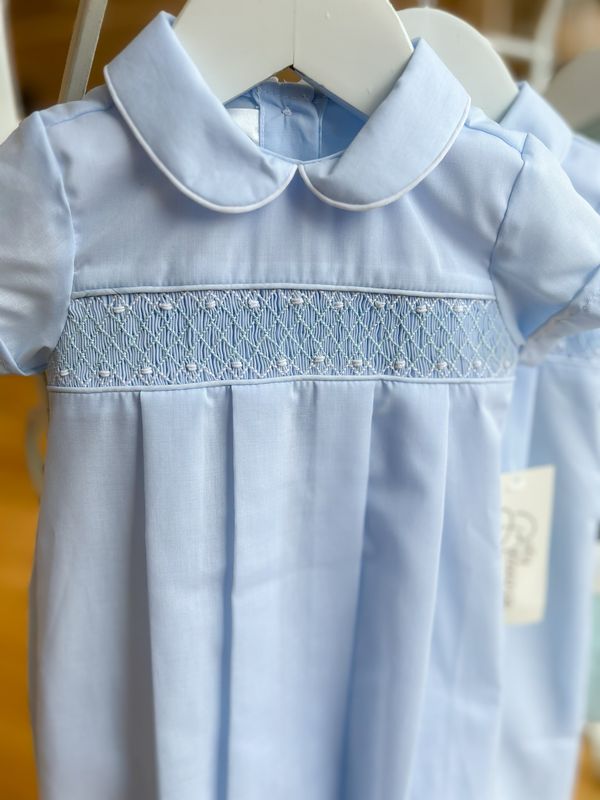 Elliot Blue Smocked Gown