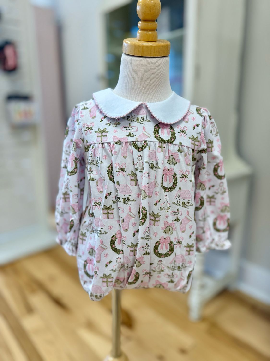 Christmas Toile Girls Collins Classic Bubble
