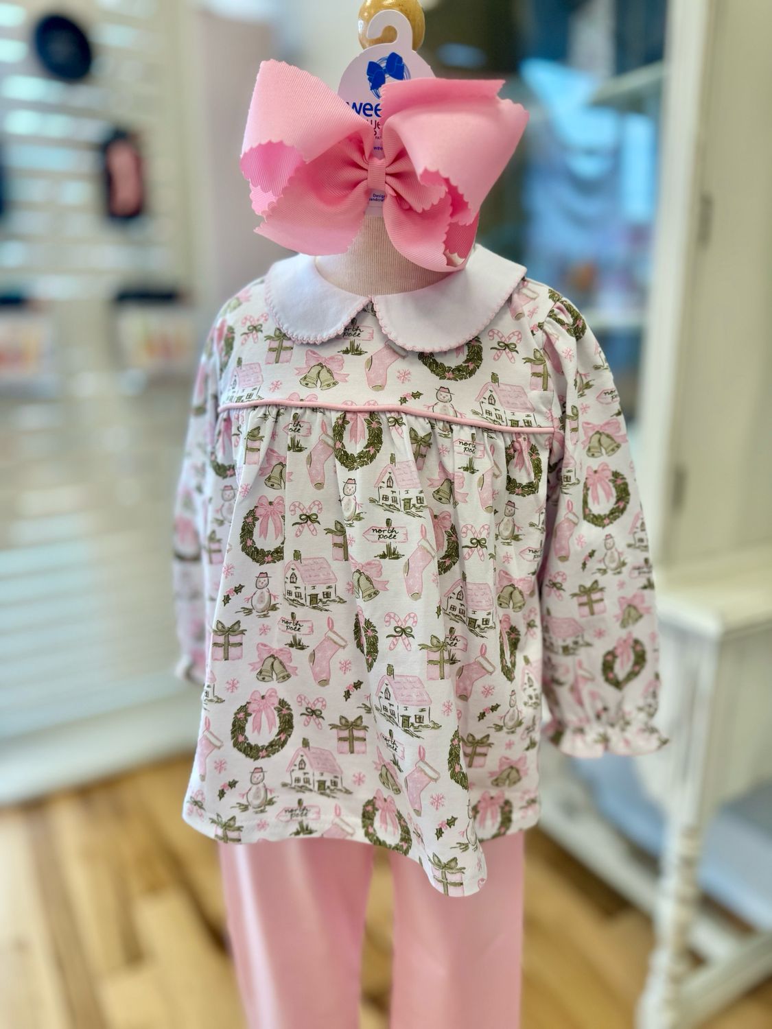 Christmas Toile Girls Collins Classic Legging Set