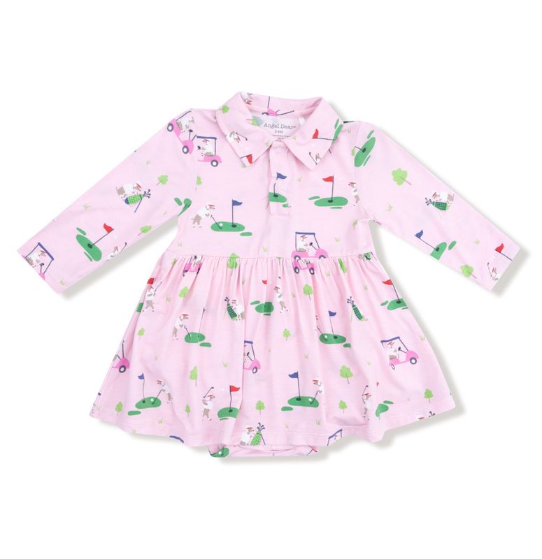 Dog Gone Golf L/S Polo Bodysuit Dress
