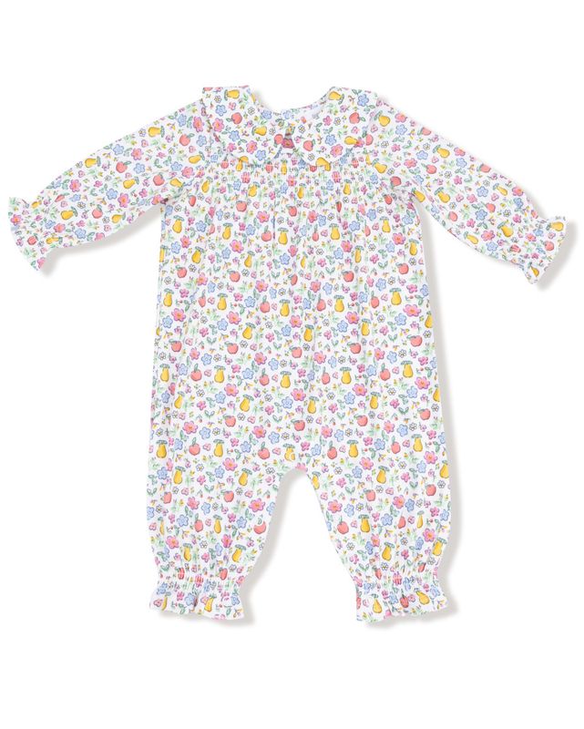Fall Fruit Floral - Smocked L/S Romper