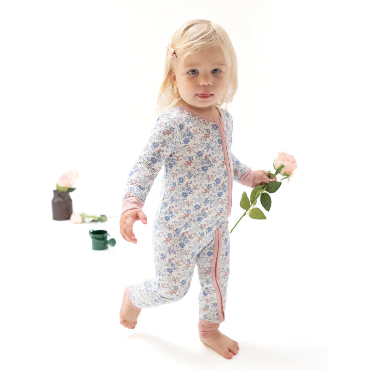 Country Girl Floral 2-Way Zipper Romper