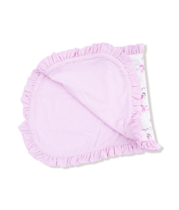 Dainty Buds and Bows Stripe - Ruffle Burp Cloths