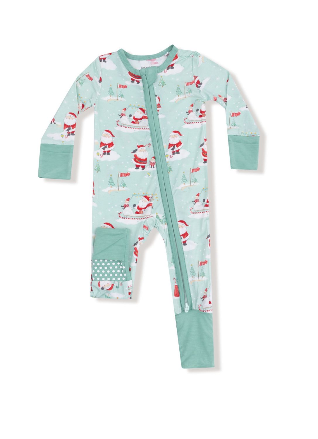 Golfing Santa and Elves 2-Way Zipper Romper