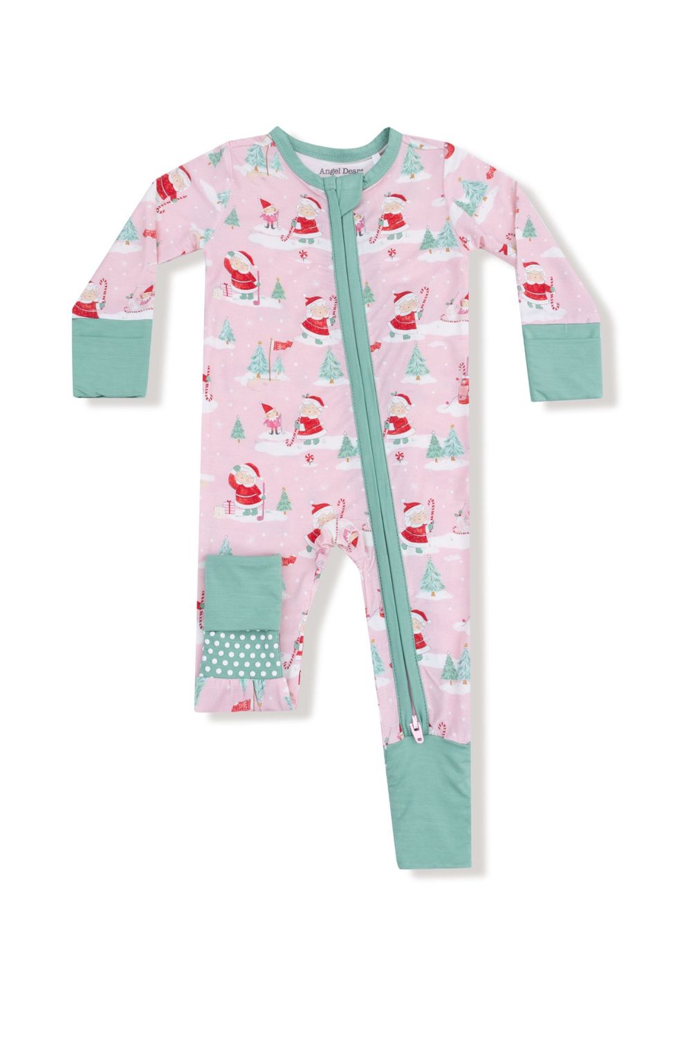 Golfing Mrs. Claus and Elves 2-Way Zipper Romper