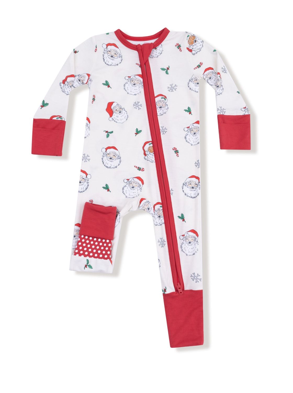 Vintage Santa 2-Way Zipper Romper