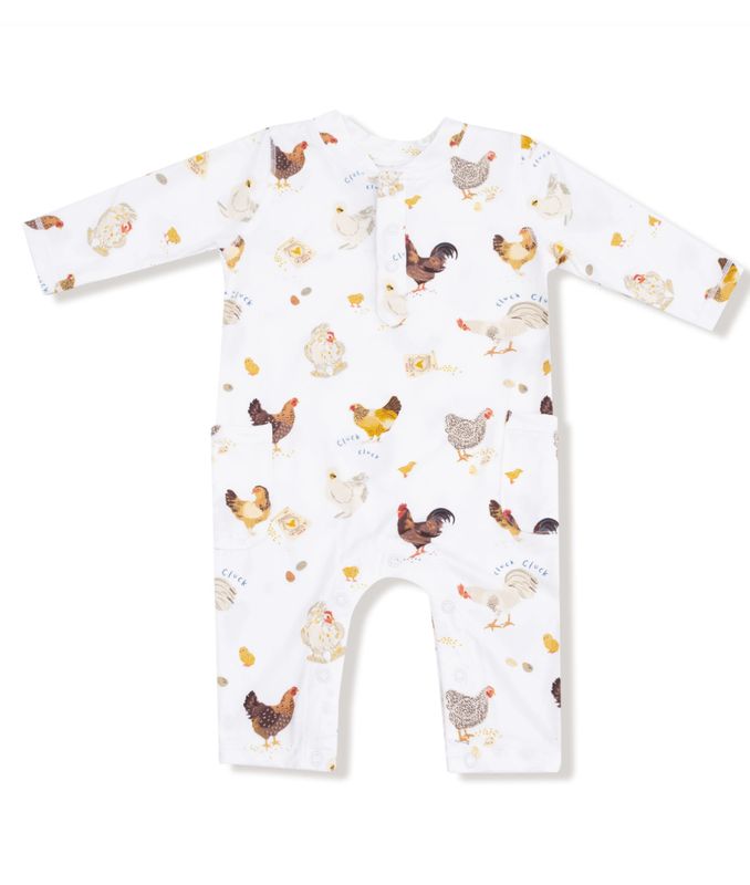 Collector Chickens Pocket Romper