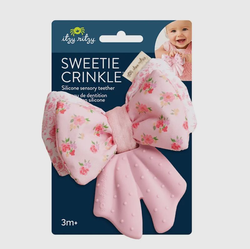 Sweetie Crinkle Bow Sensory Toy + Teether