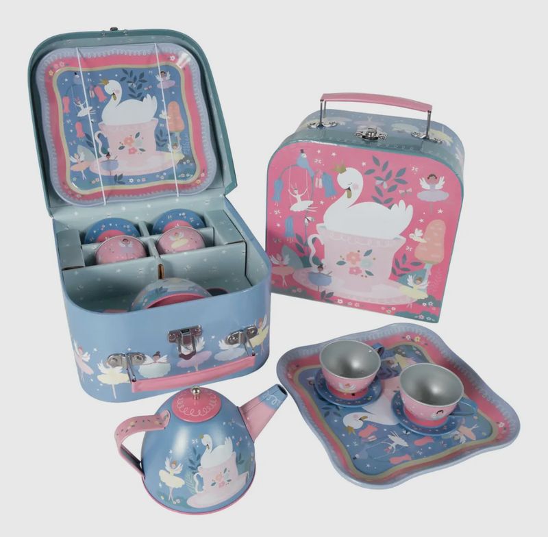 Enchanted 7 Piece Tin Tea Set