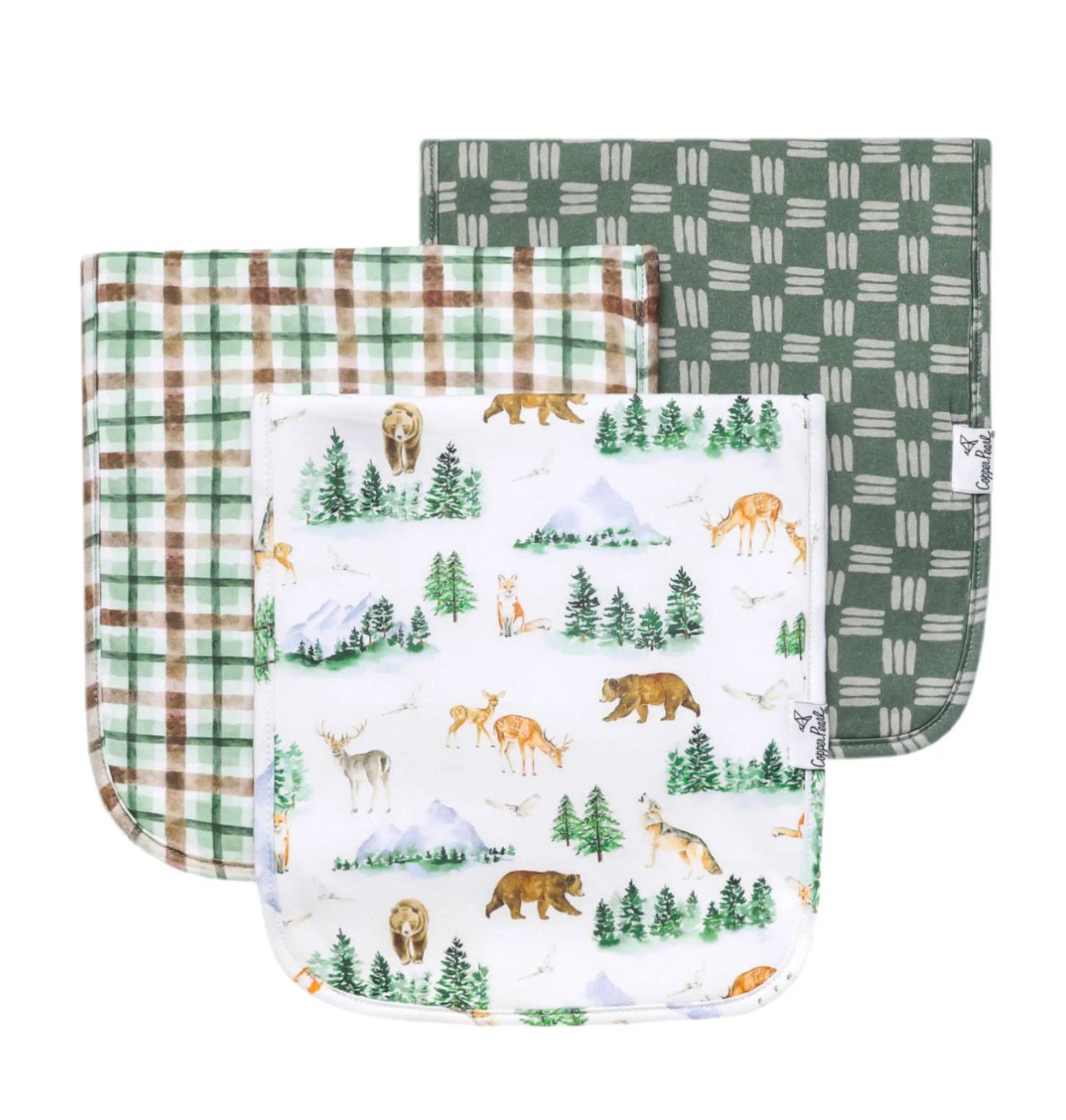 Copper Pearl &quot;Grayson&quot; Burp Cloth Set