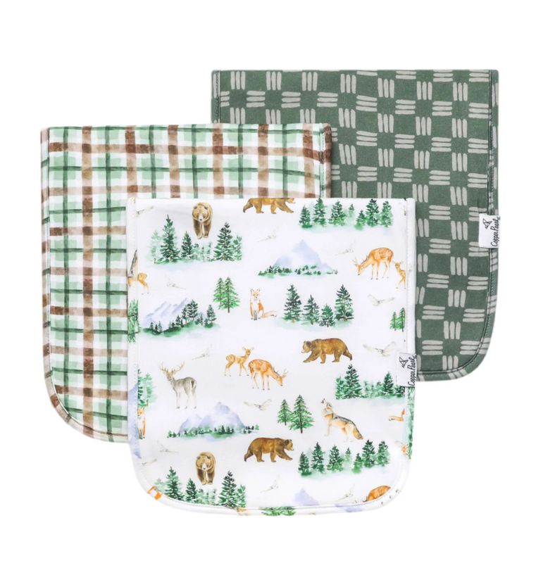 Copper Pearl &quot;Grayson&quot; Burp Cloth Set