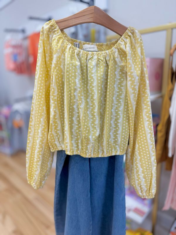 Mabel &amp; Honey Magnolia 2-Piece Top &amp; Wide Long Jeans