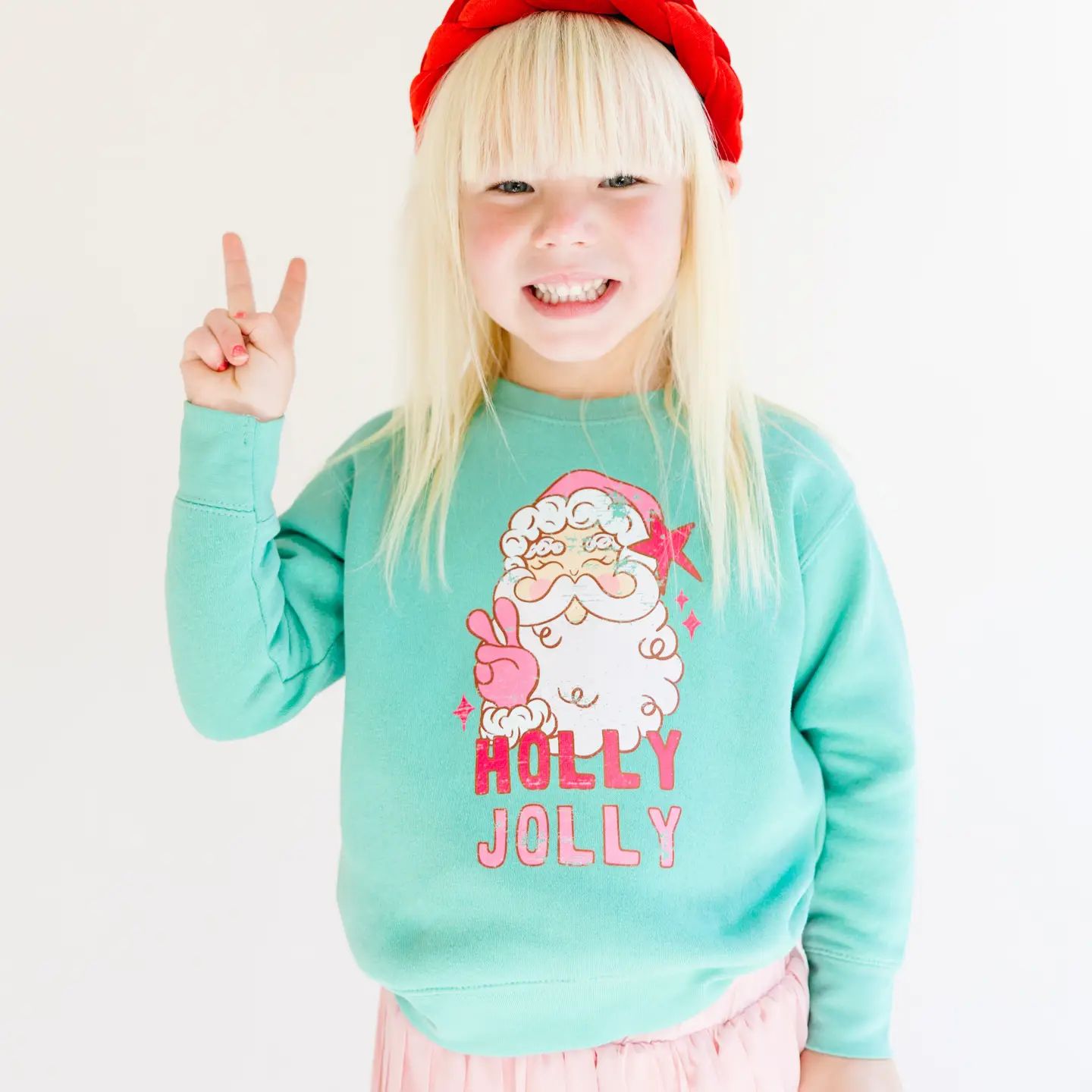 &quot;Holly Jolly&quot; Santa Pullover Sweatshirt