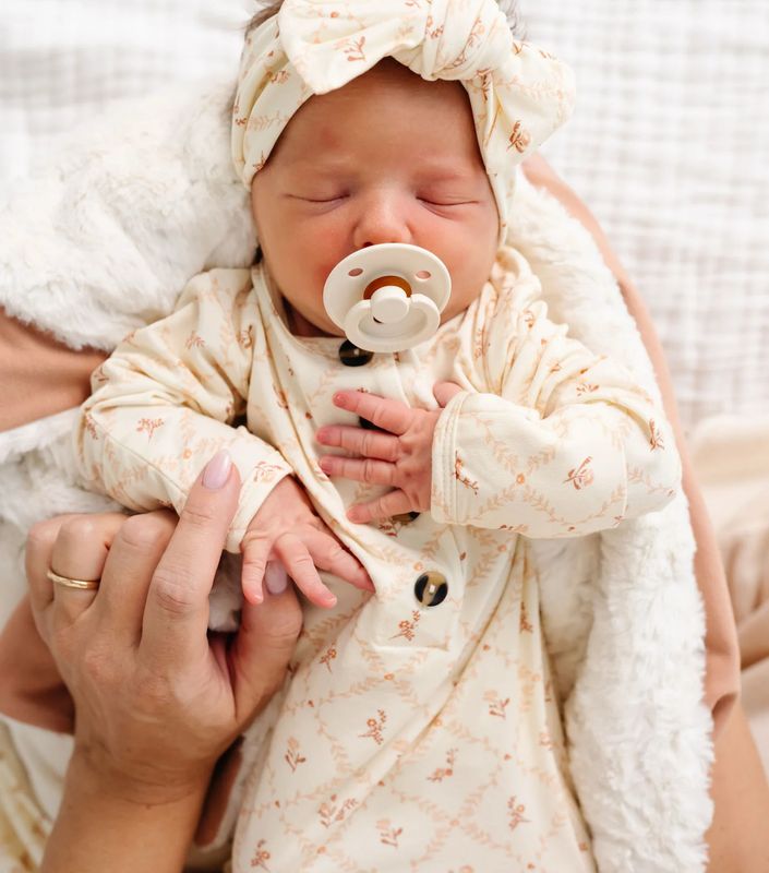 Lou Lou &amp; Co &quot;Annie&quot; Knotted Gown &amp; Headband - 0/3m