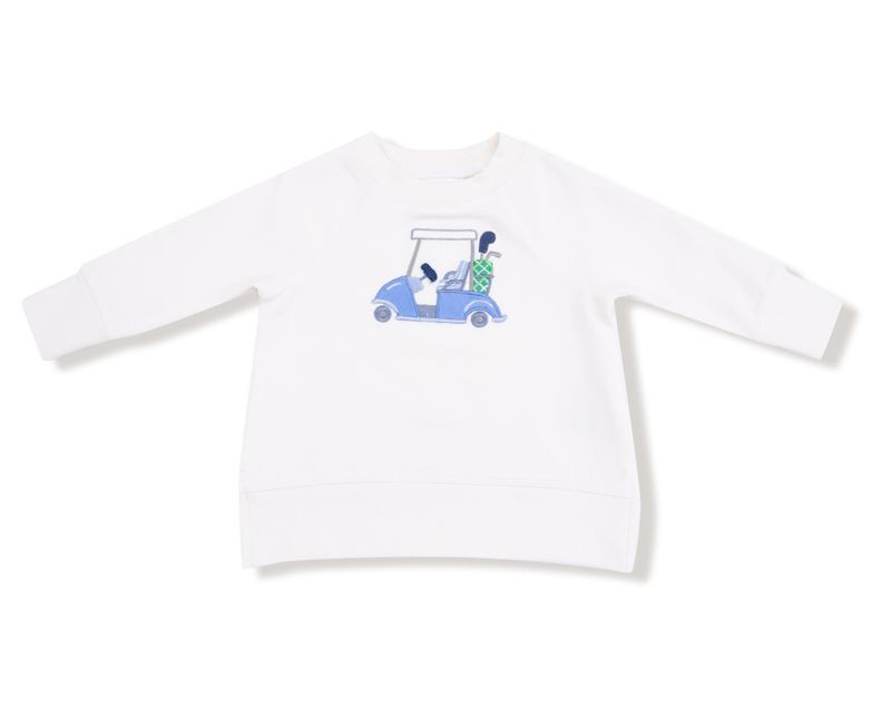 Golf Cart Appliqué Crewneck Sweatshirt