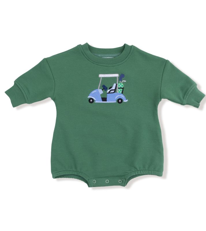 Golf Cart Appliqué Sweatshirt Bubble