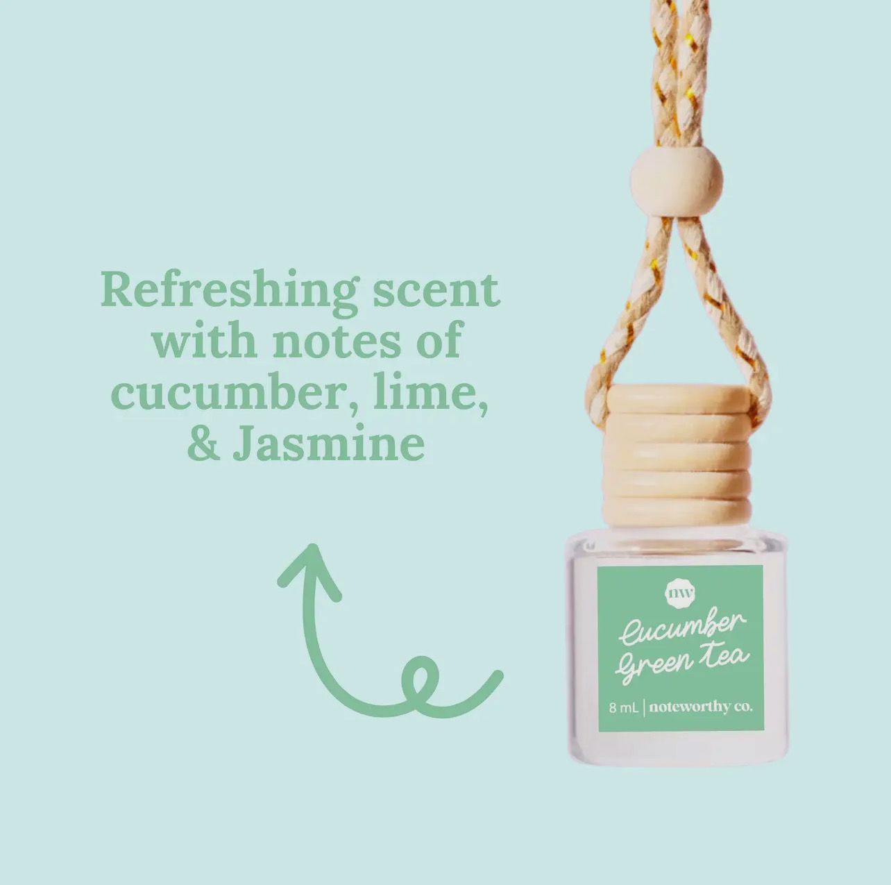 Noteworthy Co Car Diffuser- Cucumber Green Tea