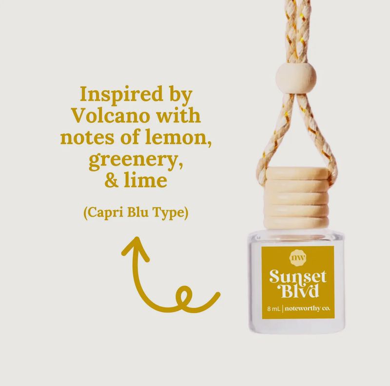 Noteworthy Co Car Diffuser- Sunset Blvd