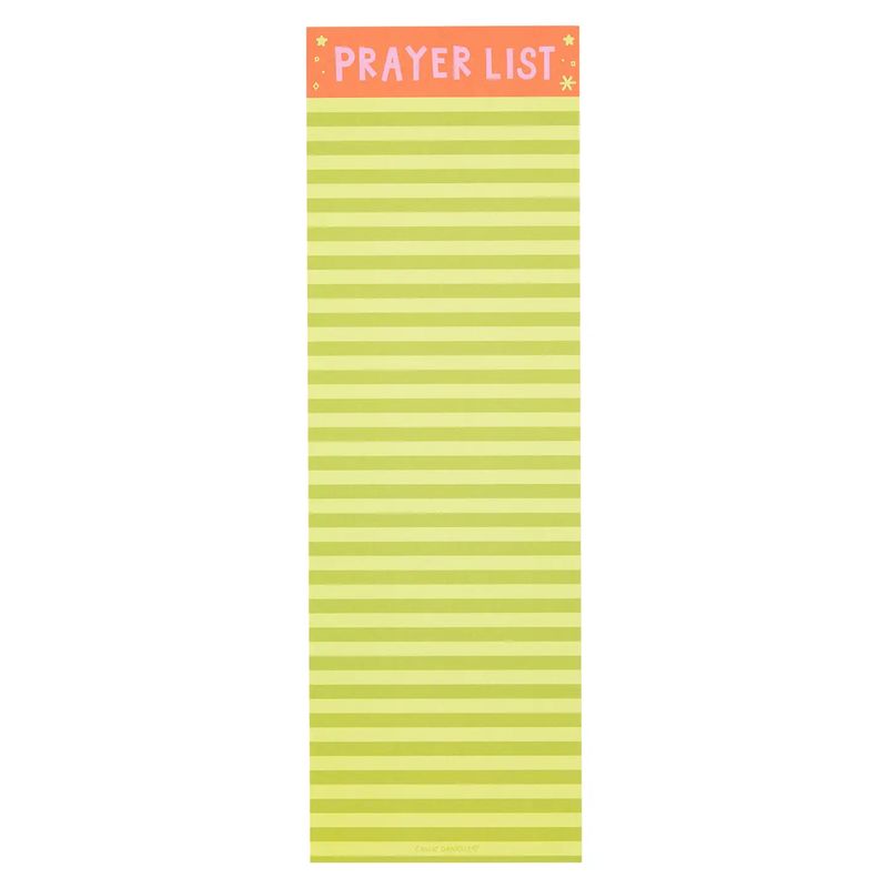 "Prayer List" Green Stripe Notepad