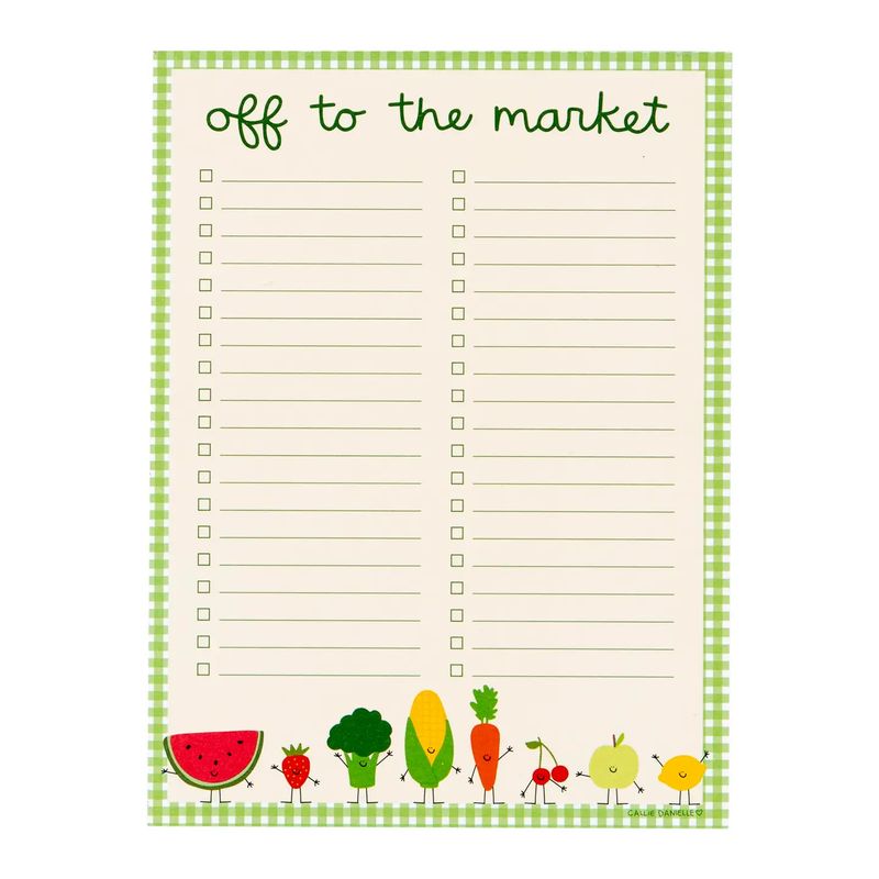 "Off To the Market" Notepad