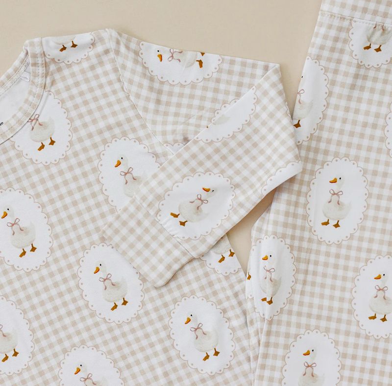 Gingham &amp; Goose Bamboo PJ Set