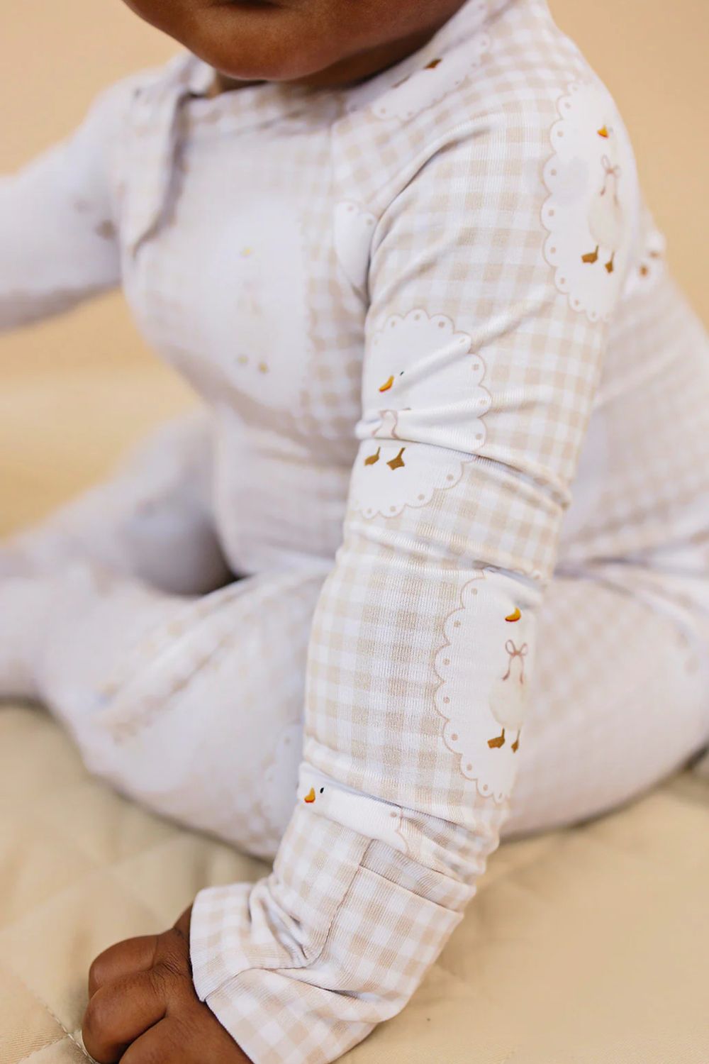 Gingham &amp; Goose Bamboo Zip Romper