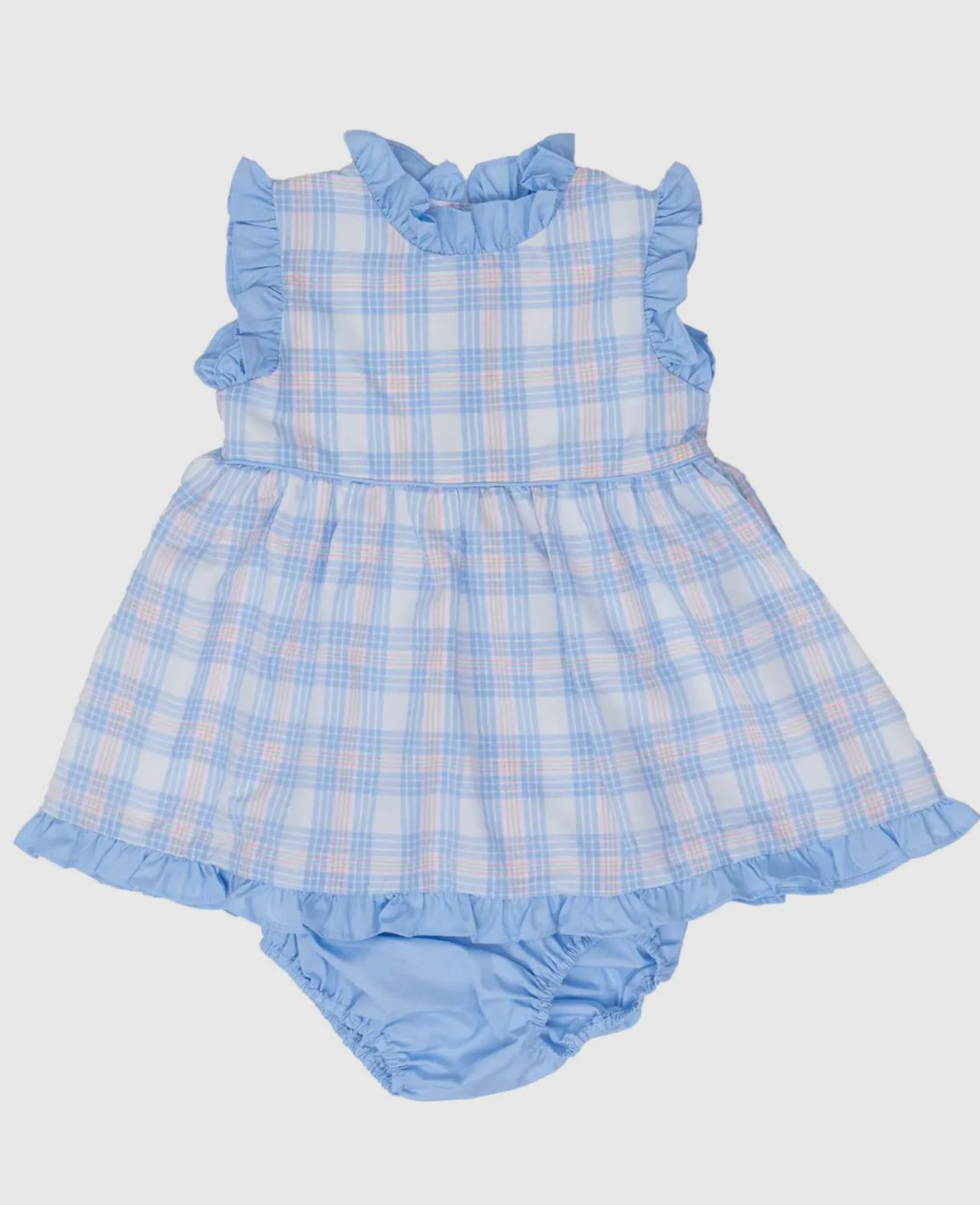 Reagan Pink &amp; Blue Plaid Bloomer Set