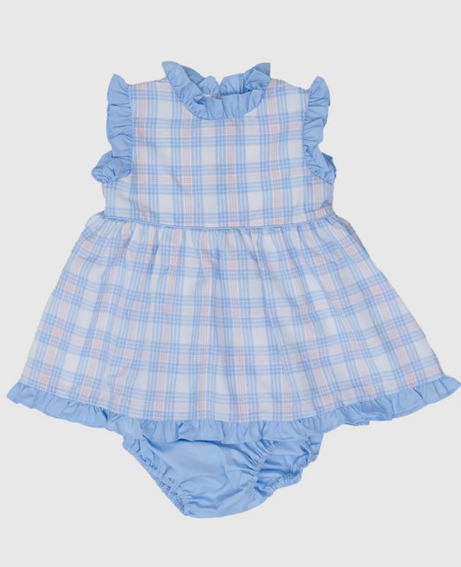 Reagan Pink &amp; Blue Plaid Bloomer Set