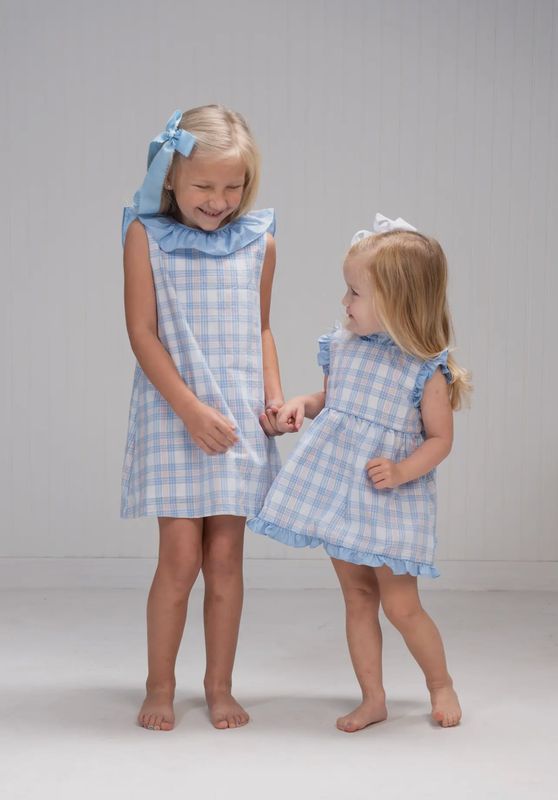Allie Pink &amp; Blue Plaid Dress