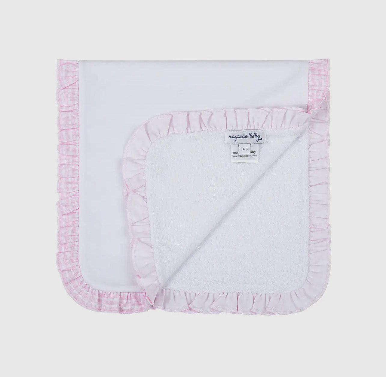 New Beginnings Ruffle Burp Cloth - Pink